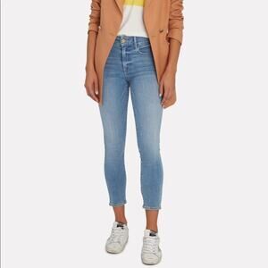 NWT FRAME Le One Mid-Rise Skinny Jeans in Caspio Wash.--DA5